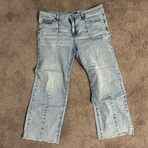 FDJ Olivia Wide Ankle | Cropped Women's Light Blue Jeans